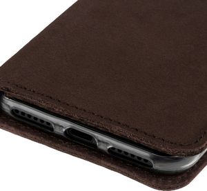 Surazo Etui na telefon Surazo ze skóry naturalnej Wallet case - Nubuk Brązowy 5