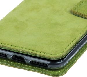 Surazo Etui na telefon Surazo ze skóry naturalnej Wallet case - Nubuk Zielony 5