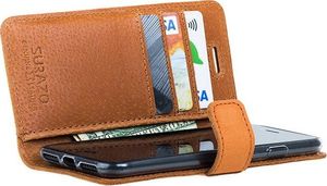 Surazo Etui na telefon Surazo ze skóry naturalnej Wallet case - Nubuk Ciemny Pomarańczowy 2