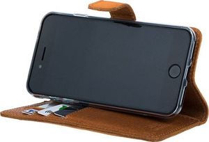 Surazo Etui na telefon Surazo ze skóry naturalnej Wallet case - Nubuk Ciemny Pomarańczowy 4