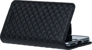 Surazo Etui na telefon Surazo ze skóry naturalnej Wallet case - Pikowane romby - Czarny Matowy 5