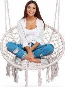 Sofotel Fotel ogrodowy wiszący huśtawka Boho beżowy 8