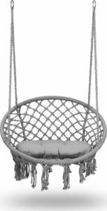 Sofotel Fotel ogrodowy wiszący huśtawka Boho szary + poduszka 2