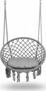 Sofotel Fotel ogrodowy wiszący huśtawka Boho szary + poduszka 4