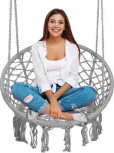 Sofotel Fotel ogrodowy wiszący huśtawka Boho szary 8