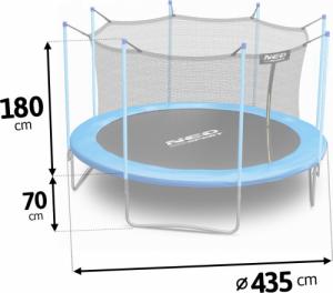 Trampolina ogrodowa Neo-Sport NS-14W181 z siatką wewnętrzną 14.5 FT 435 cm 8