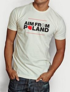 Geekster Koszulka AIM FROM POLAND biała 1