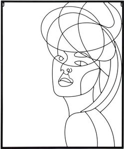 Art-Pol Dekoracja Ścienna Kobieta czarne 80x60x1cm 1
