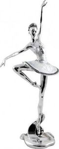 Art-Pol Figura Bond Srebrna Baletnica Podstawa 36x15cm 1