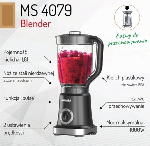 Blender kielichowy Mesko MS 4079b 2