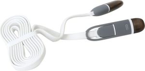 Kabel USB Platinet UNIVERSAL MICRO USB / LIGHTNING 2IN1 42874 (PUC2PW) Biały 1