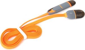 Kabel USB Platinet UNIVERSAL MICRO USB / LIGHTNING 2IN1 42873 (PUC2PO) Pomarańczowy 1
