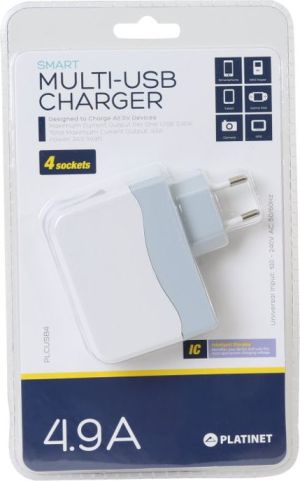 Ładowarka Platinet Family 4x USB-A 4.9 A (PLCUSB4) 5