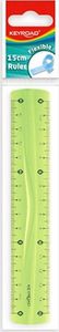 Keyroad Linijka KEYROAD, 15cm, elastyczna, zawieszka, mix kolorów 2