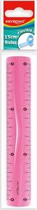 Keyroad Linijka KEYROAD, 15cm, elastyczna, zawieszka, mix kolorów 3