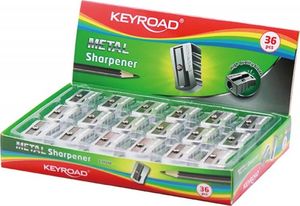 Keyroad Temperówka aluminiowa pojedyncza Display srebrna 2