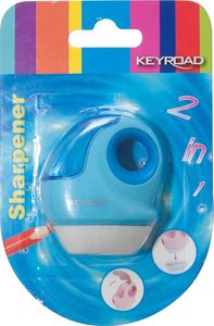 Keyroad Temperówka pojedyncza z gumką blister mix kolorów 2