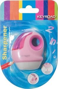 Keyroad Temperówka pojedyncza z gumką blister mix kolorów 3