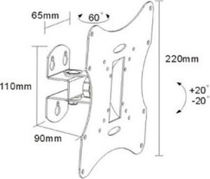Sunne Uchwyt ścienny LCD-A501K 17'' - 37'' 2