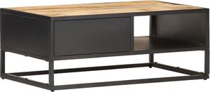 vidaXL Stolik kawowy z drzwiczkami, 90x55x36 cm, surowe drewno mango 6
