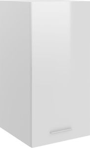 vidaXL Szafka kuchenna, wysoki połysk, biała, 29,5x31x60 cm, płyta 1