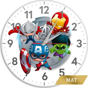 Zegar ścienny matowy Avengers 004 Marvel Biały 1