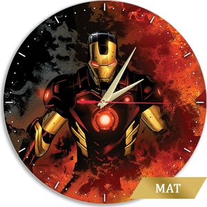 Zegar ścienny matowy Iron Man 002 Marvel Wielobarwny 1