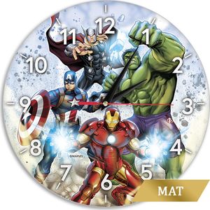 Zegar ścienny matowy Avengers 001 Marvel Wielobarwny 1