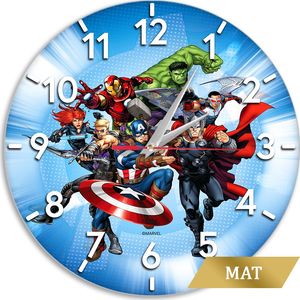 Zegar ścienny matowy Avengers 002 Marvel Niebieski 1