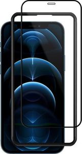 Crong Crong Anti-Bacterial 3D Armour Glass Szkło hartowane 9H na cały ekran iPhone 12 / iPhone 12 Pro + ramka instalacyjna 2