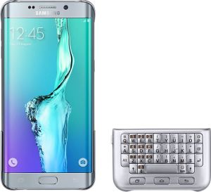 Samsung Galaxy S6 Edge Osłona z klawiaturą QWERTY, Srebrny (EJ-CG928BSEGWW) 2