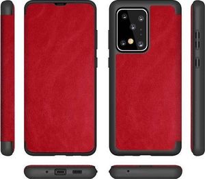 Beline Beline etui Leather Book Samsung S21+ czerwony/red 2