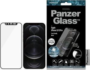 PanzerGlass E2E Microfracture do iPhone 12 /12 Pro CamSlider Swarovsky Case Friendly AntiBacterial 1