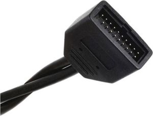 SilverStone USB 19 pin - USB 9 pin, 0.1m, Czarny (G11303050-RT) 2