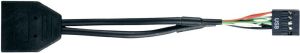 SilverStone USB 19 pin - USB 9 pin, 0.1m, Czarny (G11303050-RT) 3