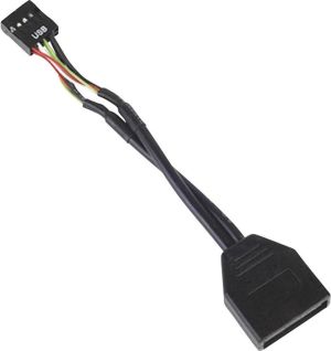 SilverStone USB 19 pin - USB 9 pin, 0.1m, Czarny (G11303050-RT) 6