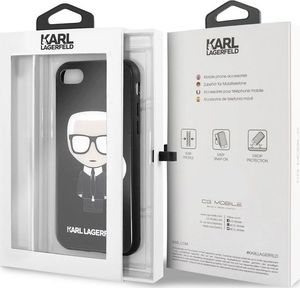 Karl Lagerfeld Karl Lagerfeld KLHCI8DLFKBK iPhone 7/8 SE 2020 czarny/black hard case Iconic Karl Glitter 4