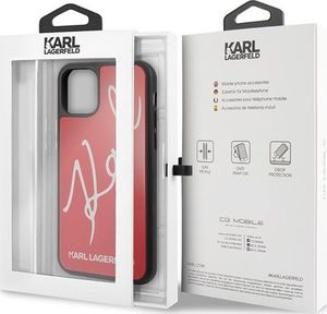 Karl Lagerfeld Karl Lagerfeld KLHCN61DLKSRE iPhone 11 czerwony/red hard case Signature Glitter 7