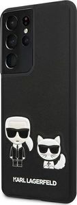 Karl Lagerfeld Karl Lagerfeld KLHCS21LPCUSKCBK S21 Ultra G998 czarny/black hardcase Ikonik Karl & Choupette 2