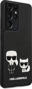 Karl Lagerfeld Karl Lagerfeld KLHCS21LPCUSKCBK S21 Ultra G998 czarny/black hardcase Ikonik Karl & Choupette 4