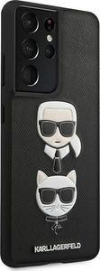Karl Lagerfeld Karl Lagerfeld KLHCS21LSAKICKCBK S21 Ultra G998 czarny/black hardcase Saffiano Ikonik Karl&Choupette Head 4