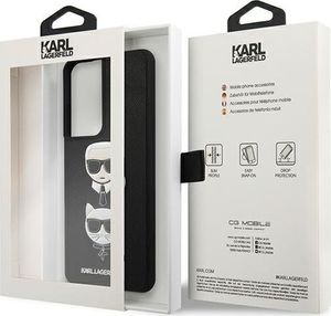 Karl Lagerfeld Karl Lagerfeld KLHCS21LSAKICKCBK S21 Ultra G998 czarny/black hardcase Saffiano Ikonik Karl&Choupette Head 8