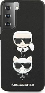 Karl Lagerfeld Karl Lagerfeld KLHCS21MSAKICKCBK S21+ G996 czarny/black hardcase Saffiano Ikonik Karl&Choupette Head 3