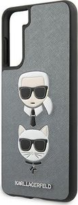 Karl Lagerfeld Karl Lagerfeld KLHCS21MSAKICKCSL S21+ G996 srebrny/silver hardcase Saffiano Ikonik Karl&Choupette Head 6