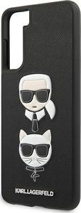 Karl Lagerfeld Karl Lagerfeld KLHCS21SSAKICKCBK S21 G991 czarny/black hardcase Saffiano Ikonik Karl&Choupette Head 6