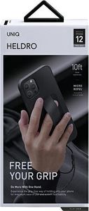 Uniq UNIQ etui Heldro iPhone 12 Pro Max 6,7" czarny/midnight black Antimicrobial 9