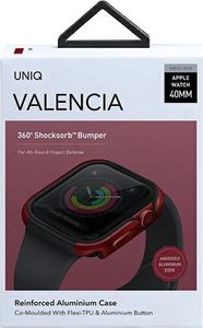 Uniq Etui Valencia Apple Watch Series 4/5/6/SE 40mm czerwony 2