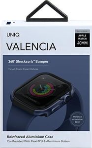 Uniq Etui Valencia Apple Watch Series 4/5/6/SE 40mm niebieskie 2