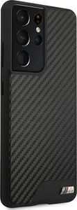 BMW Etui BMW BMHCS21LCABBK S21 Ultra G998 czarny/black hardcase M Collection PU Carbon 4