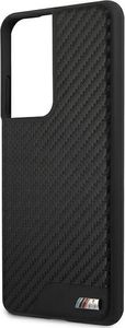BMW Etui BMW BMHCS21LCABBK S21 Ultra G998 czarny/black hardcase M Collection PU Carbon 6